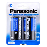 Pilas Baterias Panasonic D Tamaño 1.5 Voltios Azúl Paquete De 12 Baterias Extra Duración Carbón 12dp