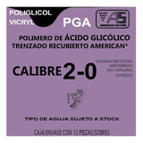 Hilo Poliglicol American Sutura Calibre # 2 Color Blanco