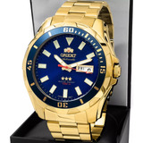 Relógio Masculino Orient Automático Analógico Azul 469gp078f