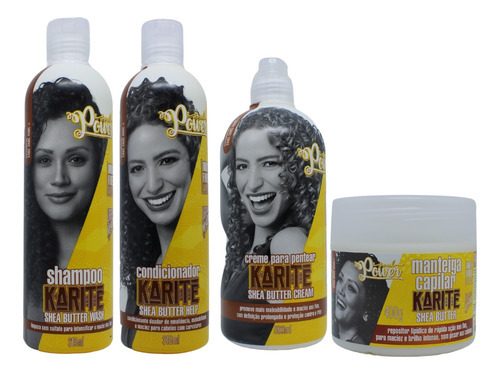 Kit Soul Power Karite Shea Sh Cond Creme De Pentear Manteiga