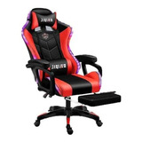 Silla Gamer Con Masajeador Rgb Ergonomica