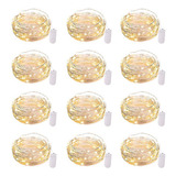 Guirnalda De Luces Led, 12 Unidades, Impermeables, Alambre P