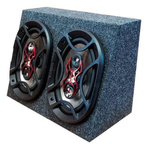 Par Alto Falante Bravox 6x9 140w Rms + Caixa Para Caminhão