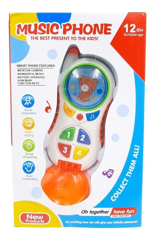 Telefono Celular Musical Interactivo Sonido Luces Para Bebe 