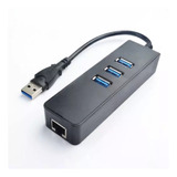 Hub Usb 3.0 A 3 Puertos Usb + Rj45 Internet 10/100/1000 Mbps