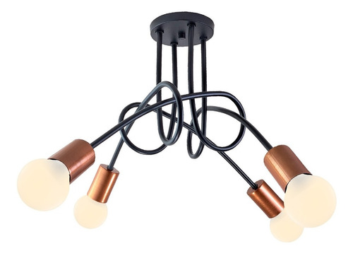 Lampara De Techo 4 Luces Led E27 Araña Moderno Cocina Living