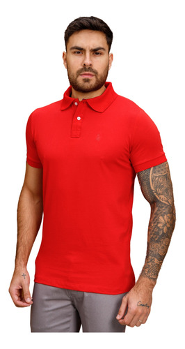 Camisa Polo Masculina Básica Slim Fit Premium Lisa