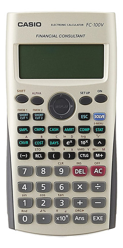 Casio Fc-100v Bolsillo Financial Calculator Gris - Calculado