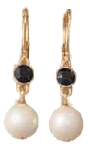 Yanbal Aretes Éxito Perla Baño Oro 24k Sellado Original 