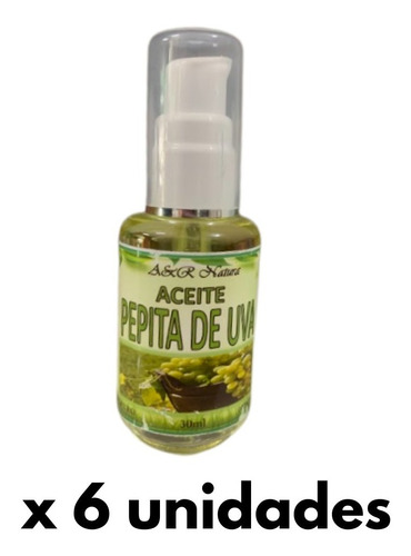 Aceite De Pepita De Uva 30ml Anti Envejecimiento 6 Unidades