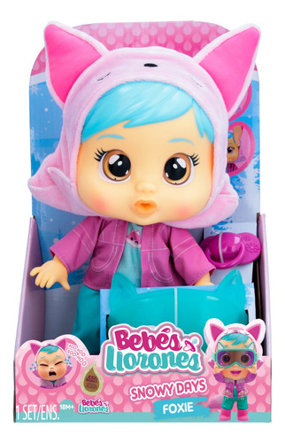 Cry Babies Dias De Nieve Muñeca Foxie Llora Lagrimas 