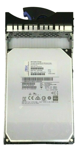 Hd Ibm 8tb 7.2k 3.5 12gb Sas F25722 0wk782 0wk785 0wk897@