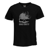 Camiseta Call Of Duty Logo Cráneo Videojuegos Hombre Bto