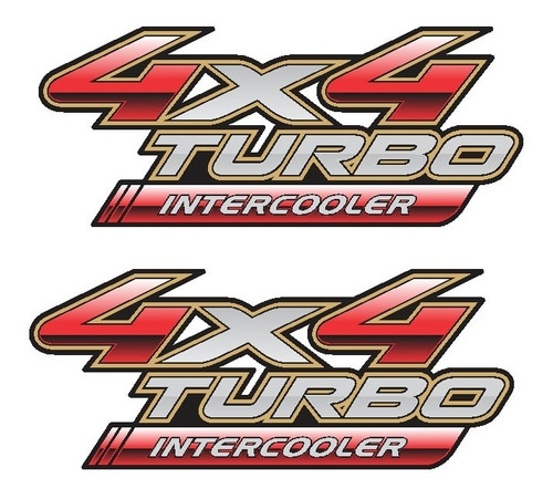 Sticker 4x4 Turbo Intercooler P/ Batea Compatible Con Hilux