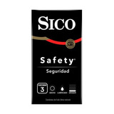 Condones De Látex Sico Safety 3pzs