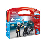 Playmobil 5648 Valija Maletin Policia Con Moto Mundo Manias