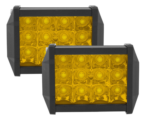 Par De Faros Amarillos 3.5 PuLG 12 Leds 60 Watts Tunelight