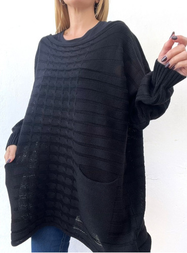 Maxi Sweters Dana Cuello Bote Amplio 