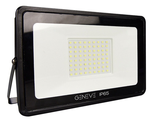 Geneve Ge-fl100n Reflector Led 100w Exterior Alta Potencia Ip65 Luz Fría Color De La Carcasa Negro Color De La Luz Blanco Frío
