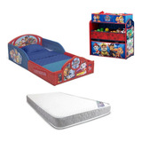 Cama Infantil Juguetero Y Colchon Paw Patrol Patrulla Canina