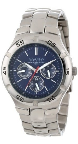 Reloj Multifunción Náutica N10061 De Acero Inoxidable