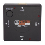 Hub Switch Chaveador Hdmi 3 Portas Dvd Pc Notebook Tv Ps4