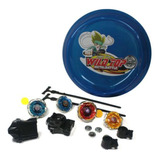 Kit Com 4 Peões Beyblade Metal + Lançador + Arena - Wild Top