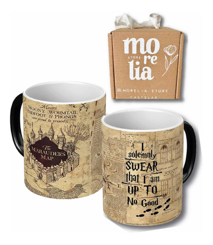 Taza Magica Mapa Del Merodeador  - Harry Potter - Oferta