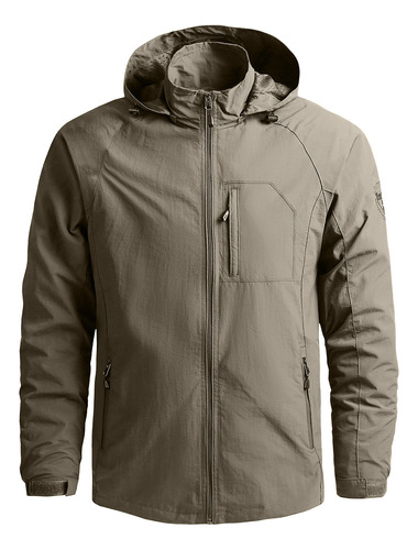 Chaqueta Corta Viento Deportiva Con Capucha T Para Hombre