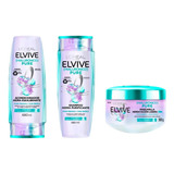 Rutina Elvive Hialuronico Pure Con 3 Piezas - Hidrata 72hrs