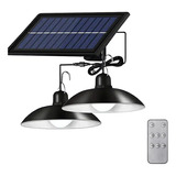 2x Lâmpada Led Alimentada Por Painel Solar Camping Portátil