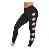 Leggins Deportivos O Para Mujer, Con Estampado De Béisbol, P