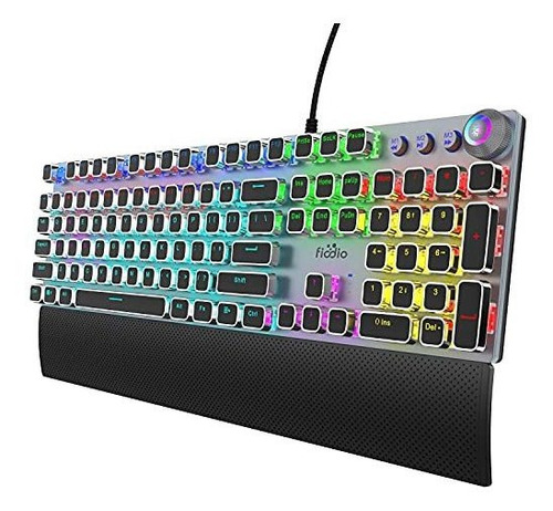 Teclado Mecanico Para Juegos Fiodio, Retroiluminacion Led