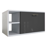 Gabinete Baño Moderno Ensamblado Mdf Elegante Vinil Gris