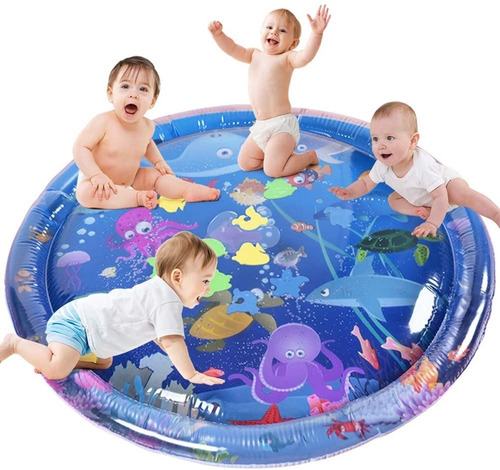 Alfombra De Agua Niños Cascada Piscina Lanza Agua Bebe 100cm