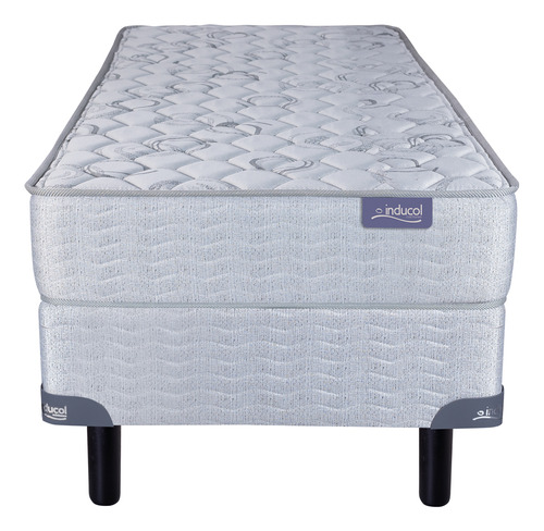 Inducol Sommier Americana Espuma Linea Dorada Color Gris 1 1/2 Plaza 190cm Y 90cm