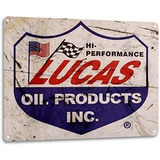 Lucas Oil Logo Garage Auto Shop  Retro Publicidad Decor...