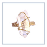 Anillo Aura De Cuarzo Cristal En Oro Goldfilled Bellademente