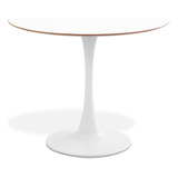 Mesa De Jantar Saarinen Basic Mdf Branca 90cm