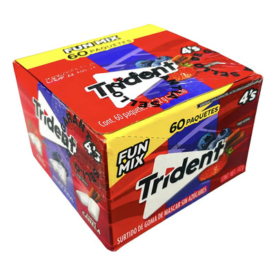 Chicle Trident Mix Fun Sabores Surtidos 60 Pzas | MercadoLibre