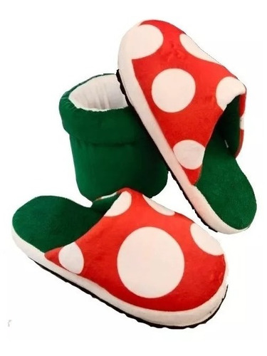 Pantuflas Mario Bros Babuchas Planta Carnivora