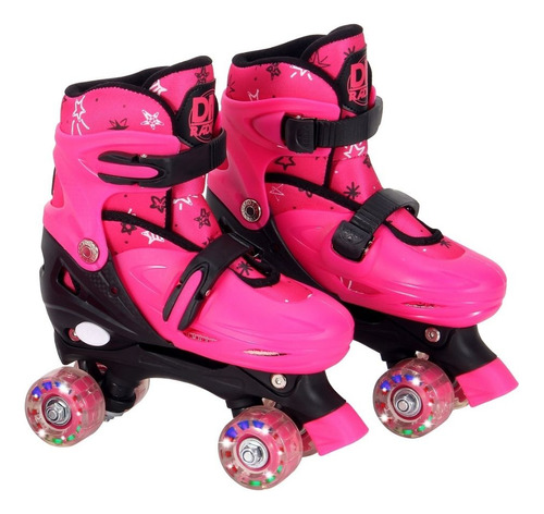 Patins Roller Quad Infantil 4 Rodas + Kit De Proteção