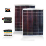 Kit Solar 300w Con Paneles 2x80w Energia Casa Rodante 14x
