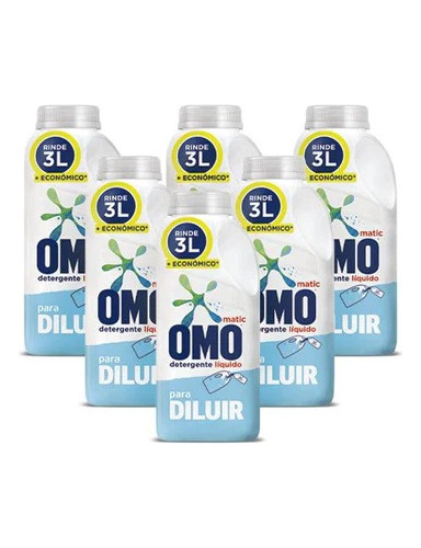 Omo Detergente Líquido Para Diluir 500ml X 6 U