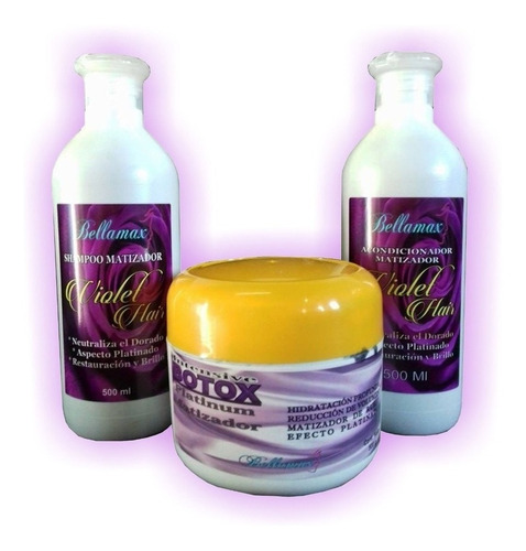 Kit Matizador Capilar Violet Hair 3 Productos