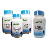 Biotina Plus 4 Unid, 240 Cápsulas 8 Meses De Tratamiento