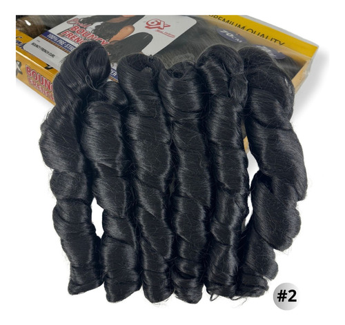 Cabelo Para Tranças French Curl Ser Mulher Pacotão 480g 70cm Cor 2 Castanho Escuro