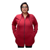 Jaqueta Feminina Moletom Moda Inverno Quentinha Plus Size