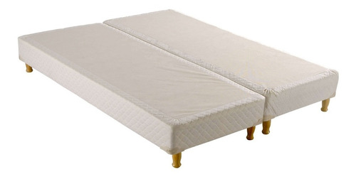 Base Box Sommier Queen Size 2,00 X 1,60 Doble Somier Color Blanco