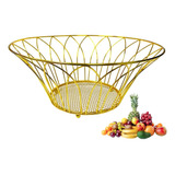 Frutero Metálico Redondo 28cm Frutero Centro De Mesa Cocina 